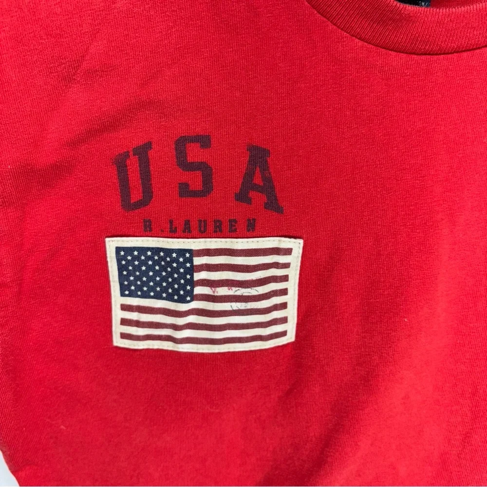 Vintage Polo Ralph Lauren Set Boys Red Chino Pony Logo 90s Relaxed Sz‎ 7/8